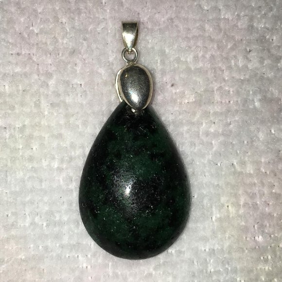 Ruby Zoisite Teardrop Pendant - Picture 1 of 4